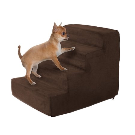 PET ADOBE Pet Adobe High Density Foam Stairs for Pets - Brown 237066USK